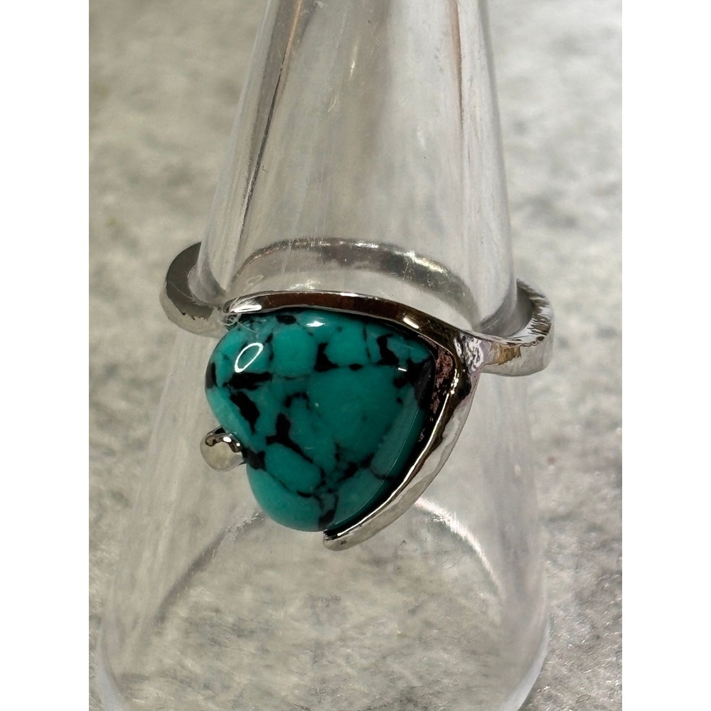 #58. Heart Shaped Turquoise Ring